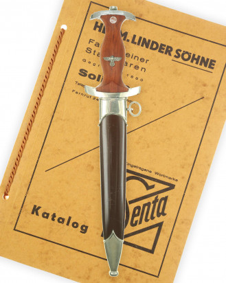 © DGDE GmbH - SA Dienstdolch [Frühe Fertigung] mit orig. Katalog – Herm. Linder & Söhne Solingen